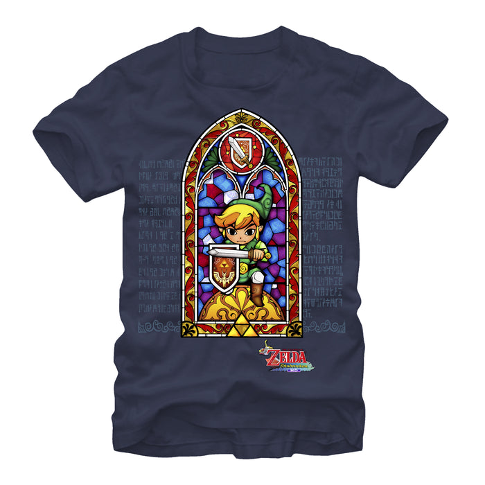 fifth sun Men's Nintendo Legend of Zelda Stained Glass T-Shirt