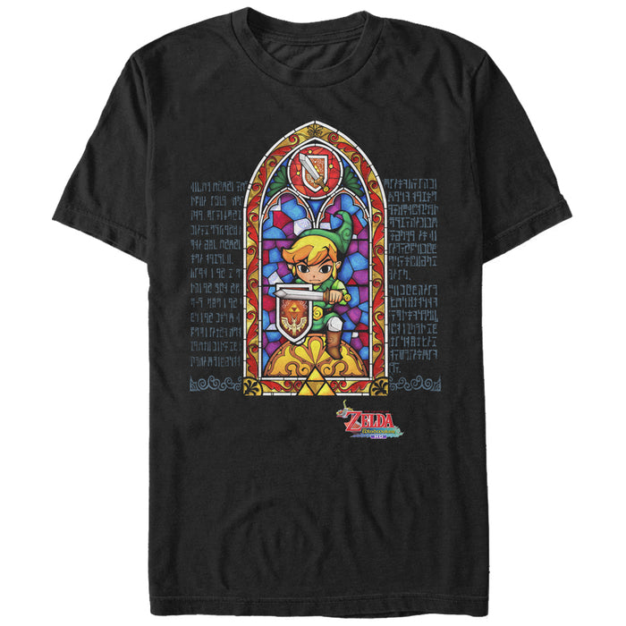 fifth sun Men's Nintendo Legend of Zelda Stained Glass T-Shirt