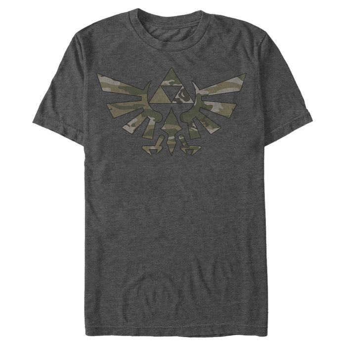 fifth sun Men's Nintendo Legend of Zelda Triforce Camouflage Print T-Shirt