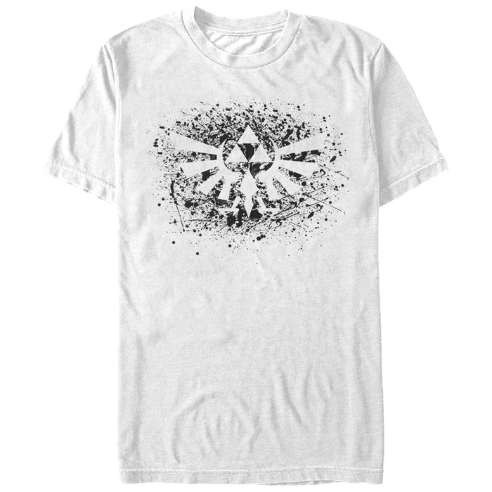 fifth sun Men's Nintendo Legend of Zelda Triforce Paint Splatter Print T-Shirt
