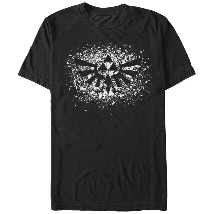 fifth sun Men's Nintendo Legend of Zelda Triforce Paint Splatter Print T-Shirt