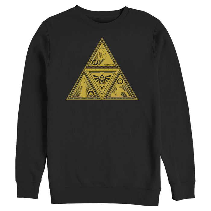 fifth sun Men's Nintendo Legend of Zelda Triforce Silhouette Sweatshirt
