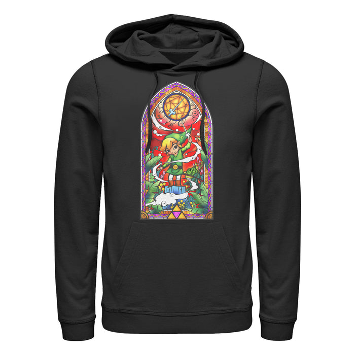 fifth sun Men's Nintendo Legend of Zelda Wind Waker Window Pull Over Hoodie