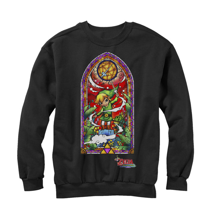 fifth sun Men's Nintendo Legend of Zelda Wind Waker Window Sweatshirt