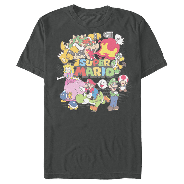 Fifth Sun Men's Nintendo Mario Cast Collage T-Shirt
