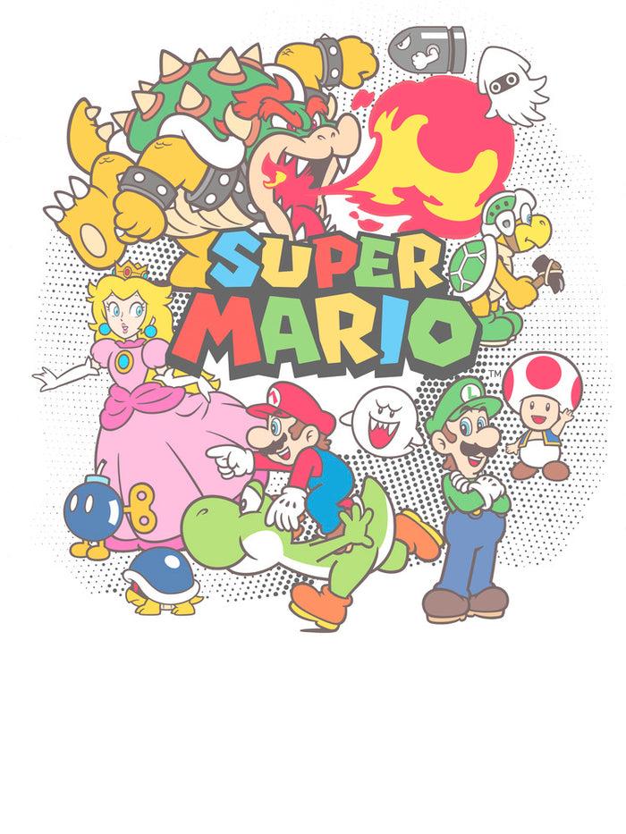 Fifth Sun Men's Nintendo Mario Cast Collage T-Shirt