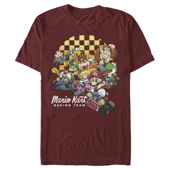 fifth sun Men's Nintendo Mario Kart Cartoon Collage T-Shirt