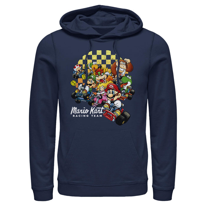 fifth sun Men's Nintendo Mario Kart Cast Collage Pull Over Hoodie