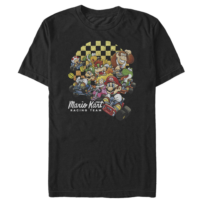 fifth sun Men's Nintendo Mario Kart Cast Collage T-Shirt