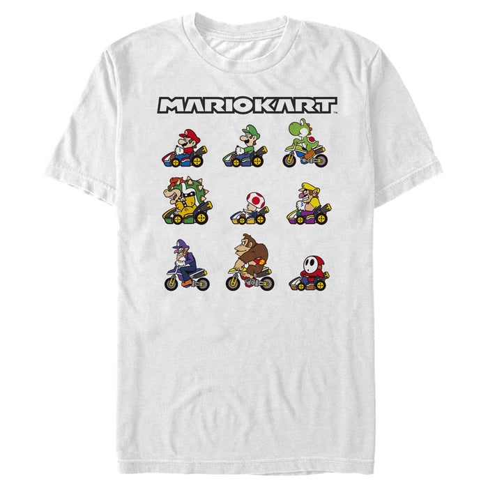 Fifth Sun Men's Nintendo Mario Kart Character Panel T-Shirt