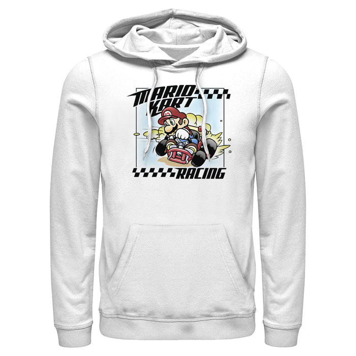 fifth sun Men's Nintendo Mario Kart Racing Frame Pull Over Hoodie