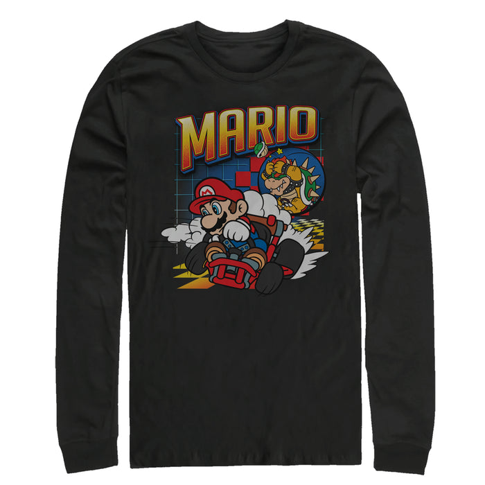 fifth sun Men's Nintendo Mario Kart Winner Long Sleeve Shirt