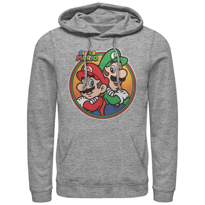Fifth Sun Men's Nintendo Mario Luigi Back To Back Pull Over Hoodie