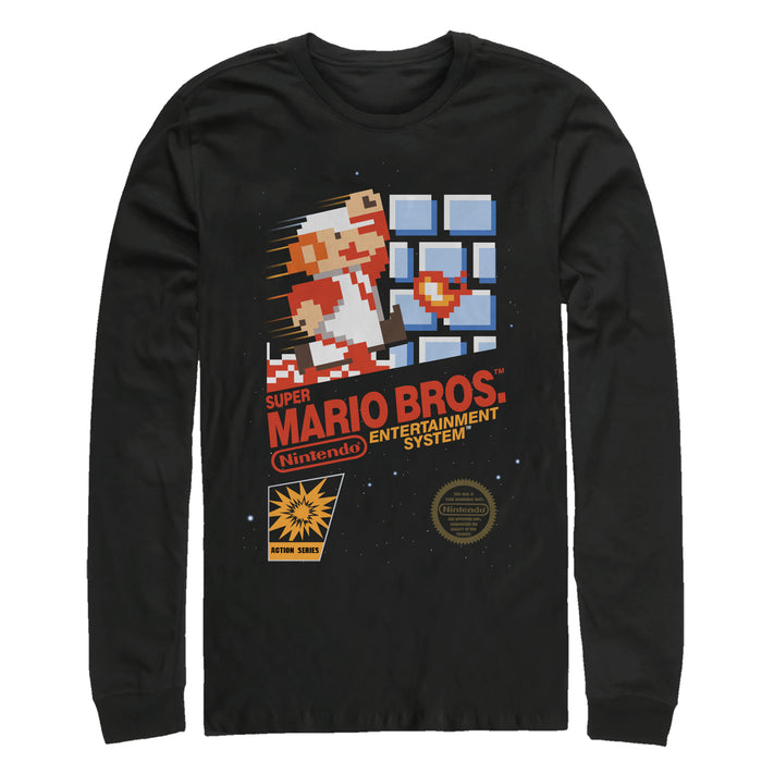 fifth sun Men's Nintendo NES Super Mario Bros Long Sleeve Shirt