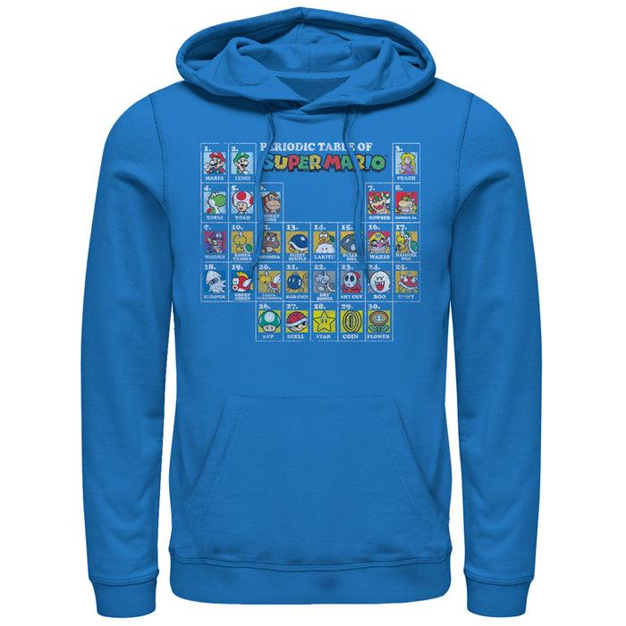 fifth sun Men's Nintendo Periodic Table of Super Mario Pull Over Hoodie