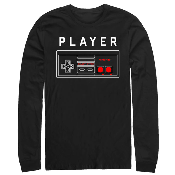 fifth sun Men's Nintendo Player Controller Long Sleeve Shirt