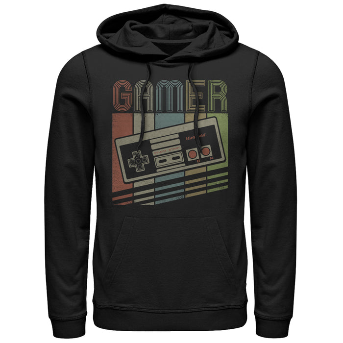 fifth sun Men's Nintendo Retro NES Gamer Controller Pull Over Hoodie