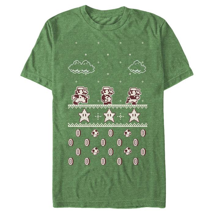 fifth sun Men's Nintendo Retro Pixelated Super Mario Screen T-Shirt