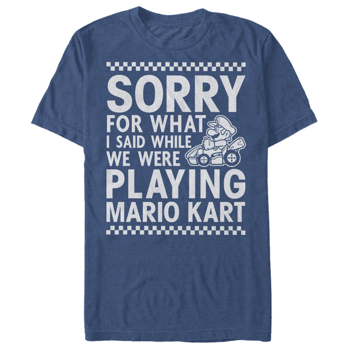 fifth sun Men's Nintendo Sorry For What I Said Playing Mario Kart T-Shirt