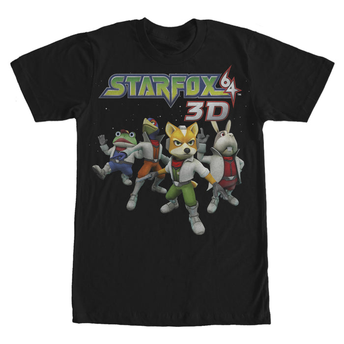 fifth sun Men's Nintendo Star Fox 64 3D Characters T-Shirt