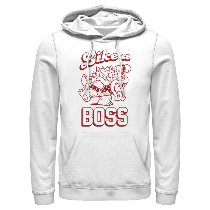 fifth sun Men's Nintendo Super Mario Bowser Like a Boss Pull Over Hoodie