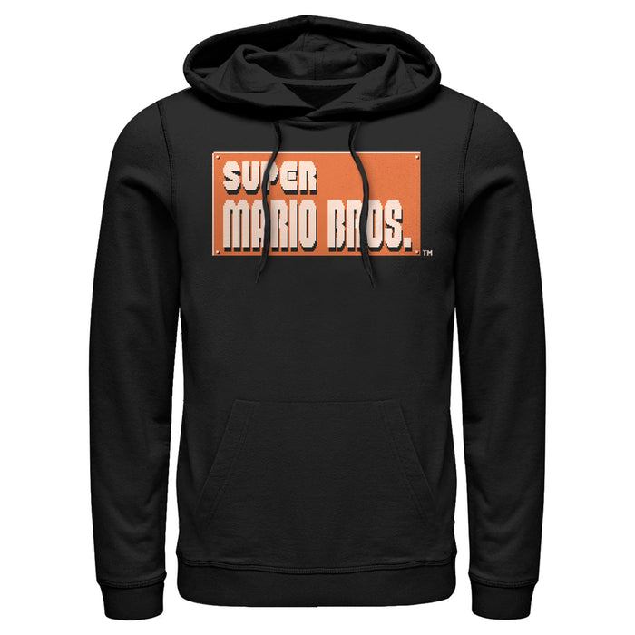 fifth sun Men's Nintendo Super Mario Bros. Start Logo Pull Over Hoodie
