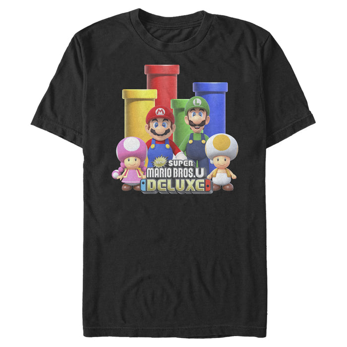 fifth sun Men's Nintendo Super Mario Bros. U Deluxe T-Shirt