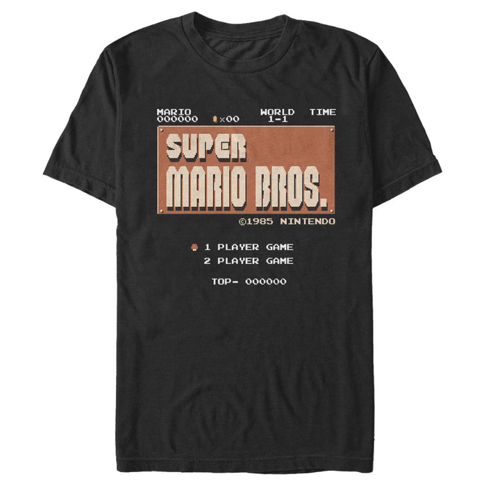 fifth sun Men's Nintendo Super Mario Brothers Title Screen T-Shirt