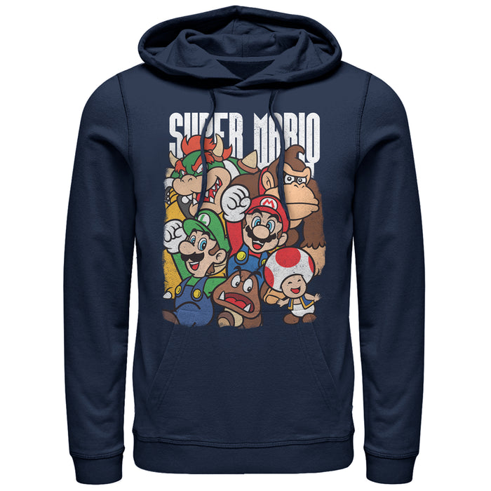 fifth sun Men's Nintendo Super Mario Party Pull Over Hoodie
