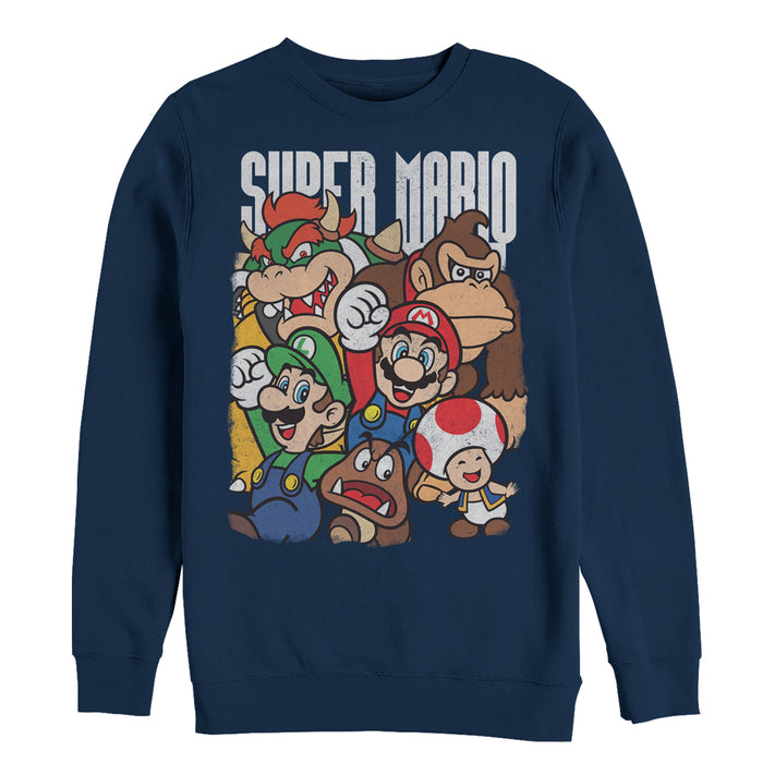 fifth sun Men's Nintendo Super Mario Party Sweatshirt