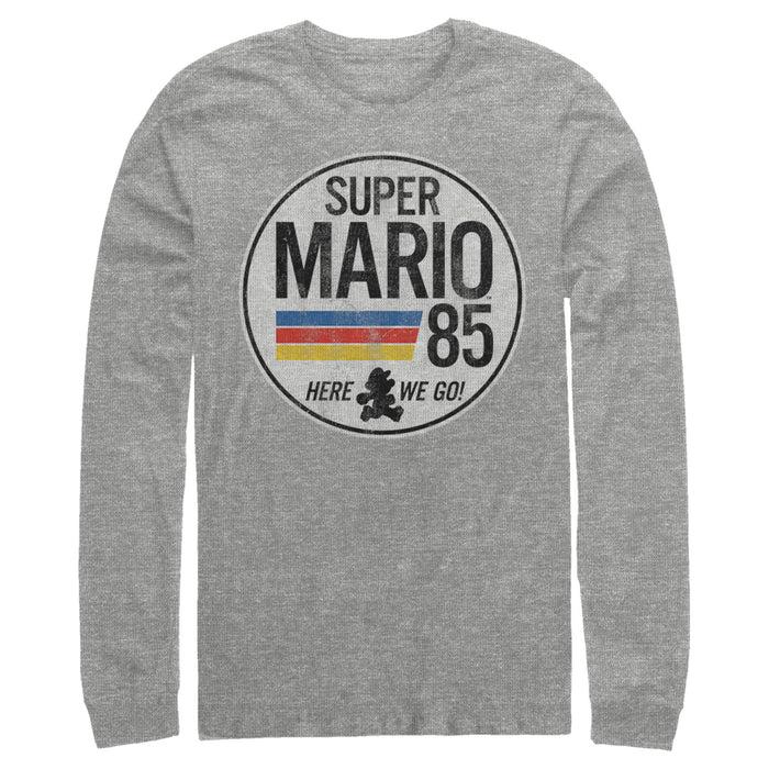 Fifth Sun Men's Nintendo Super Mario Retro Rainbow Ring Long Sleeve Shirt