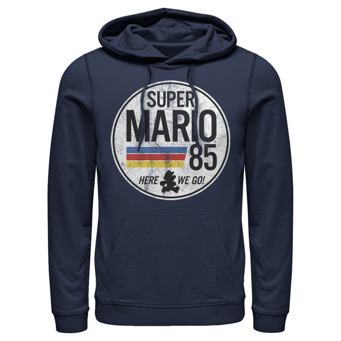 Fifth Sun Men's Nintendo Super Mario Retro Rainbow Ring Pull Over Hoodie