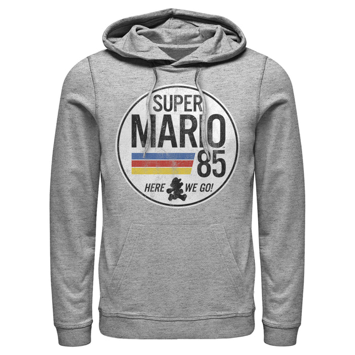 Fifth Sun Men's Nintendo Super Mario Retro Rainbow Ring Pull Over Hoodie
