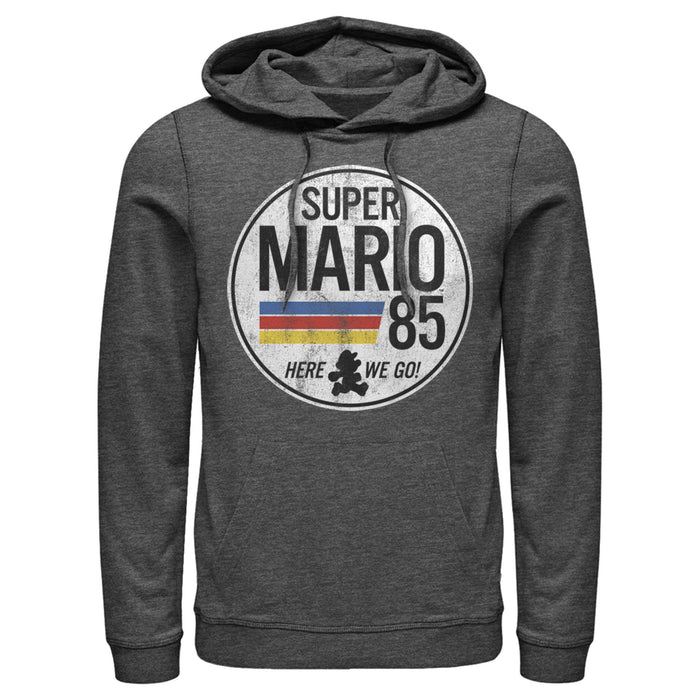 Fifth Sun Men's Nintendo Super Mario Retro Rainbow Ring Pull Over Hoodie