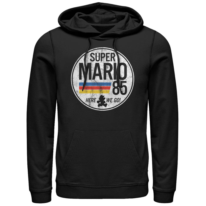 fifth sun Men's Nintendo Super Mario Retro Rainbow Ring Pull Over Hoodie