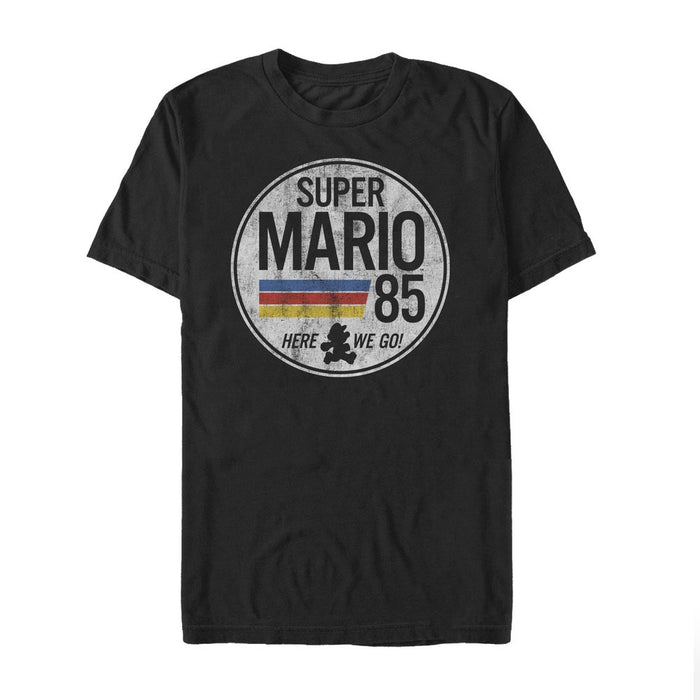 fifth sun Men's Nintendo Super Mario Retro Rainbow Ring T-Shirt