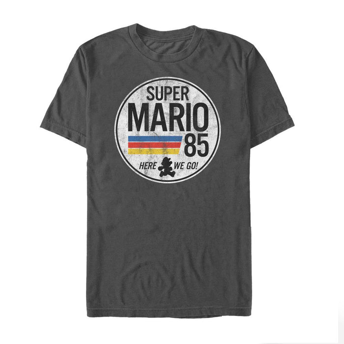 fifth sun Men's Nintendo Super Mario Retro Rainbow Ring T-Shirt