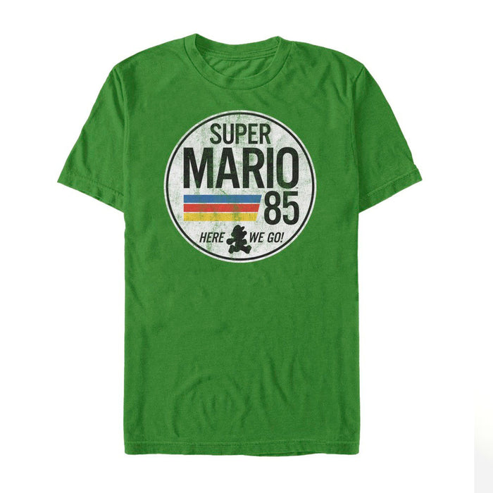 fifth sun Men's Nintendo Super Mario Retro Rainbow Ring T-Shirt