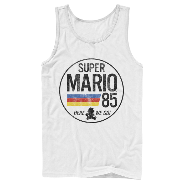 fifth sun Men's Nintendo Super Mario Retro Rainbow Ring Tank Top