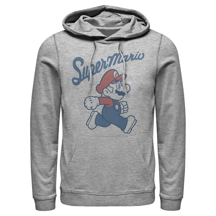 fifth sun Men's Nintendo Super Mario Side Profile Pull Over Hoodie