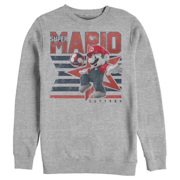 fifth sun Men's Nintendo Super Mario Soccer 1985 Sweatshirt