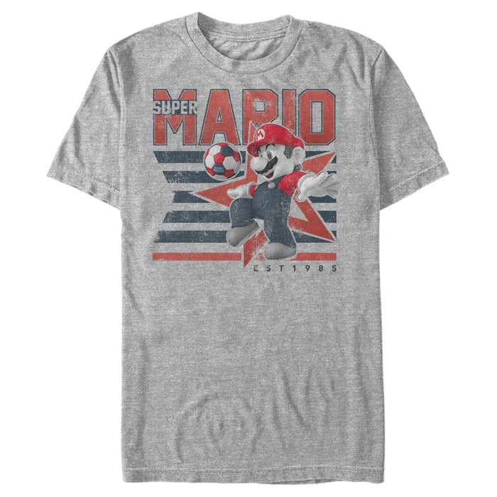 fifth sun Men's Nintendo Super Mario Soccer 1985 T-Shirt