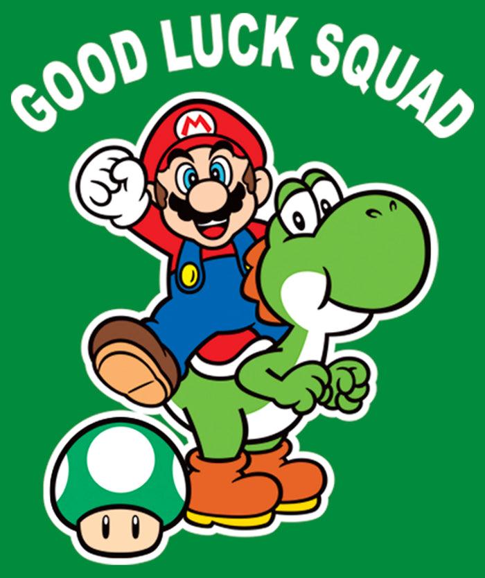 Fifth Sun Men's Nintendo Super Mario St. Patrick's Day Good Luck Squad T-Shirt