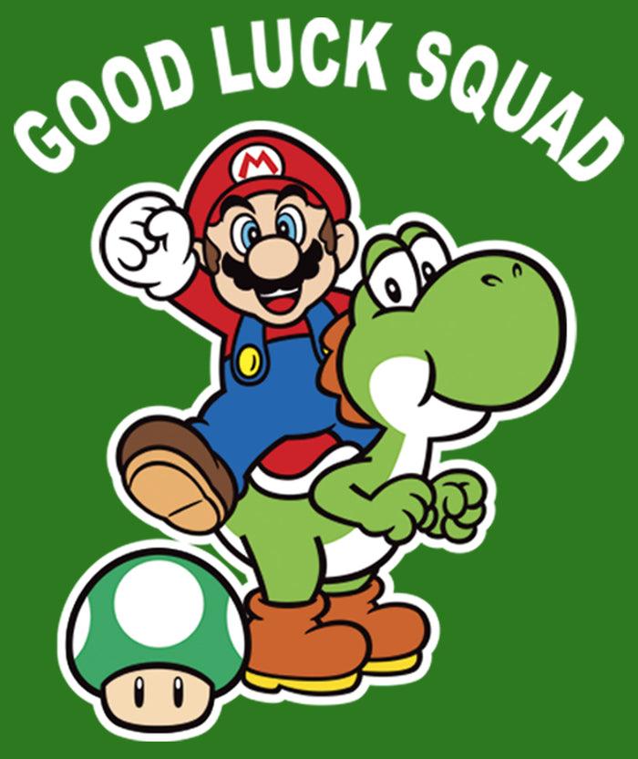 Fifth Sun Men's Nintendo Super Mario St. Patrick's Day Good Luck Squad Sweatshirt
