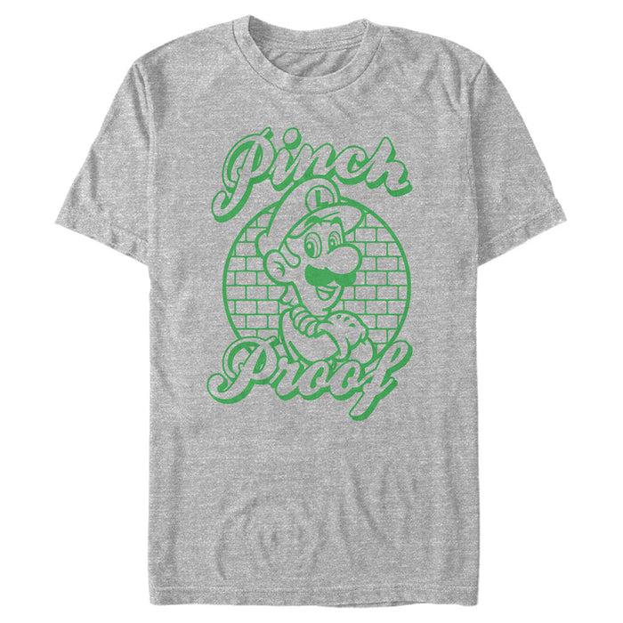 fifth sun Men's Nintendo Super Mario St. Patrick's Day Pinch Proof Luigi T-Shirt