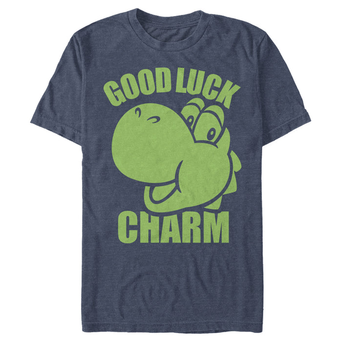 fifth sun Men's Nintendo Super Mario St. Patrick's Day Yoshi Good Luck Charm T-Shirt