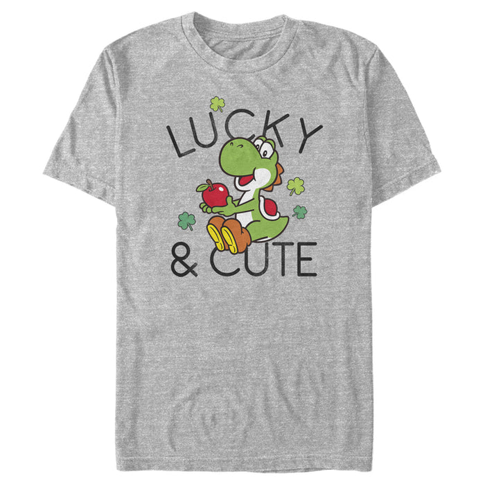 fifth sun Men's Nintendo Super Mario Yoshi St. Patrick's Lucky and Cute T-Shirt