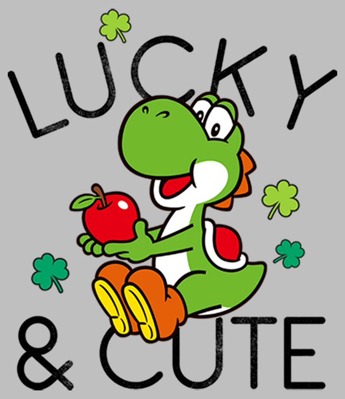 Fifth Sun Men's Nintendo Super Mario Yoshi St. Patrick's Lucky And Cute Long Sleeve Shirt