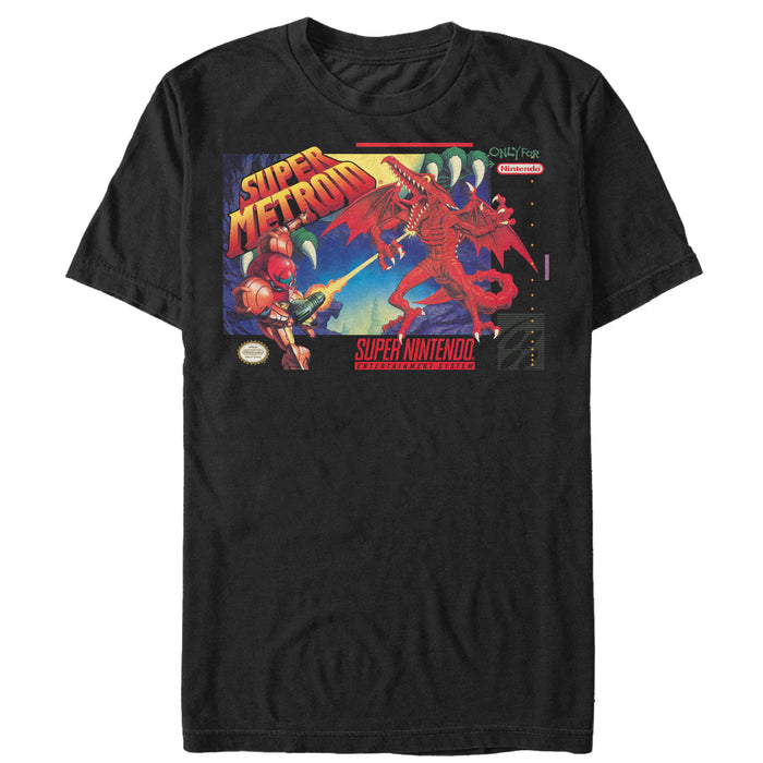 fifth sun Men's Nintendo Super Metroid Box Art T-Shirt