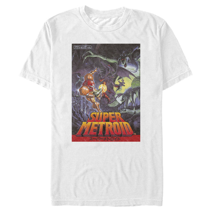 Fifth Sun Men's Nintendo Super Metroid Japanese Cover Art T-Shirt